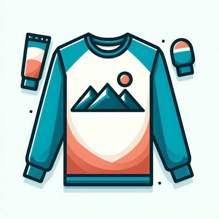Hockey jersey, sportswear, vector illustration. Flat design.のイラスト素材