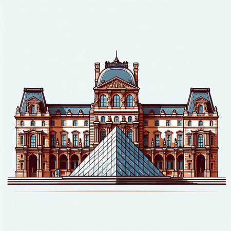 Szczecin, Poland. City hall. Vector illustration.のイラスト素材