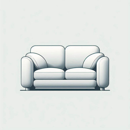 Comfortable sofa for living room. Vector illustration. Eps 10.のイラスト素材