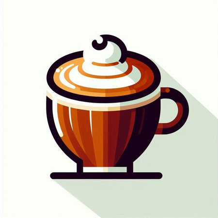 Coffee cup icon, vector illustration. Flat design style.のイラスト素材