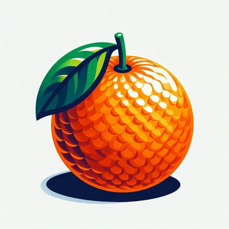 Orange fruit isolated on white background. Vector illustration. Eps 10.のイラスト素材
