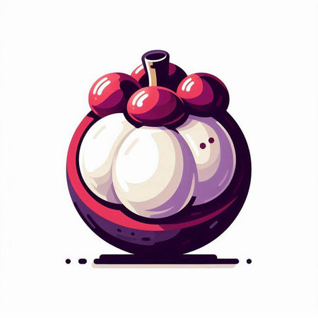Pumpkin with cherries on a white background. Vector illustration.のイラスト素材