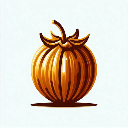 Illustration of a tomato on a white background. Vector illustration.のイラスト素材