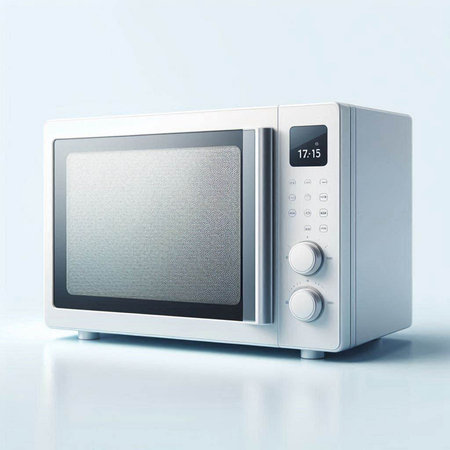 Microwave oven isolated on white background. 3D illustration.のイラスト素材