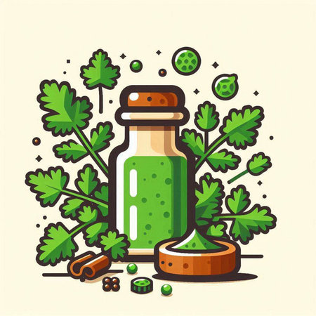 Herbs and spices. Herbs and spices. Vector illustration.のイラスト素材