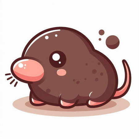 Illustration of a cute mouse on a white background, vector illustrationのイラスト素材