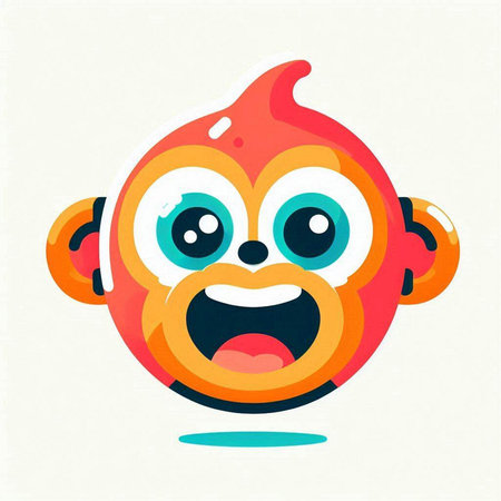 Emoticon face. Cute cartoon character. Vector illustration.のイラスト素材