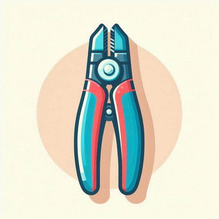 Pliers icon. Vector illustration of tool for repair and installation.のイラスト素材