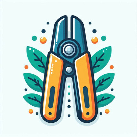Garden pruner icon. Vector illustration of garden pruner.のイラスト素材
