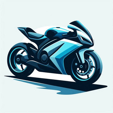 Motorcycle. Vector illustration of a sports motorbike on a light background.のイラスト素材