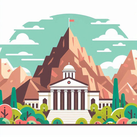 Travel to Egypt. Landmarks of Egypt. Travel and tourism. Vector illustrationのイラスト素材