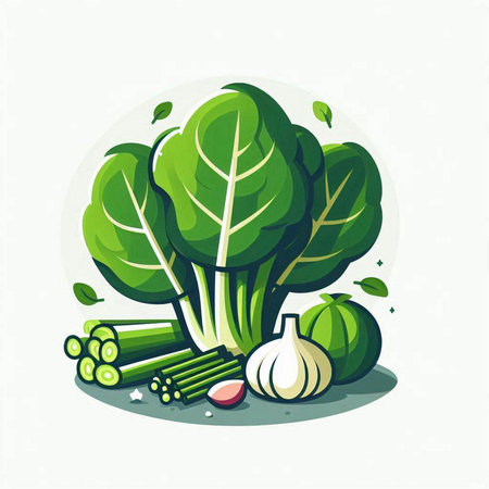 Vegetables icon. Vector illustration. Vegetarian food concept.のイラスト素材