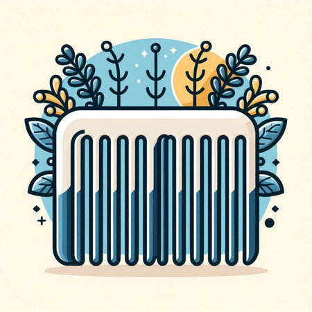 Illustration of a radiator with plants and leaves. Vector illustration.のイラスト素材