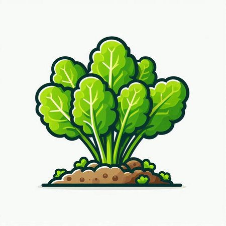Vegetable icon. Vector illustration isolated on white background. Green plant.のイラスト素材