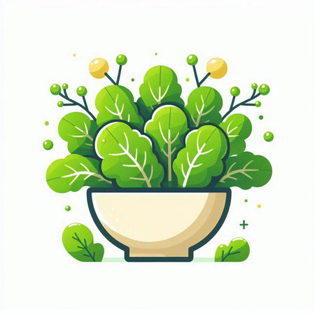 Plant in pot. Isolated on white background. Vector illustration.のイラスト素材