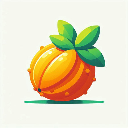 Orange fruit isolated on a white background. Vector illustration. Eps 10.のイラスト素材