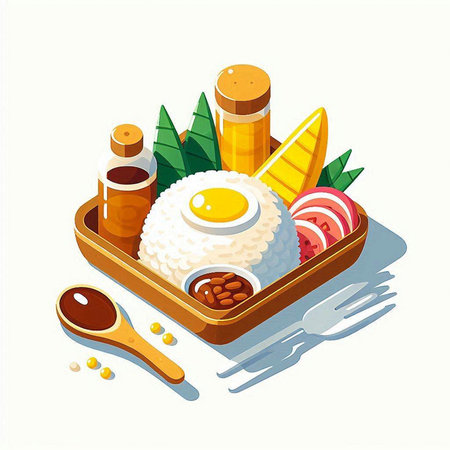 japanese food on a white background. vector illustration eps10のイラスト素材