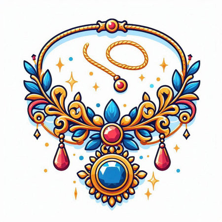 Jewelry design element. Hand drawn vector illustration in ethnic style.のイラスト素材
