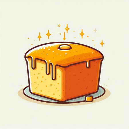 Cake icon. Vector illustration of a cake on a white background.のイラスト素材