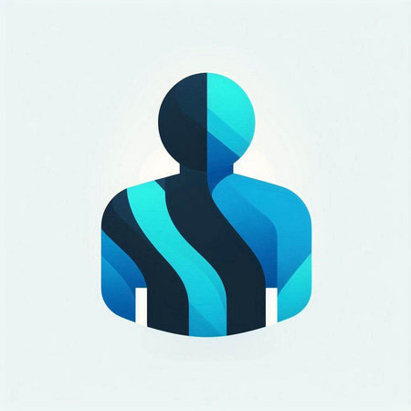 Colorful abstract man icon. Vector illustration for your graphic design.のイラスト素材