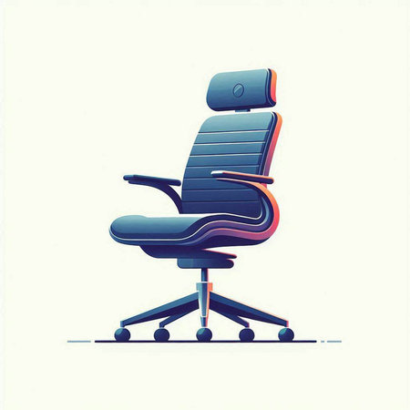 Office chair. Vector illustration in retro style. Isolated on white background.のイラスト素材
