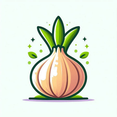 Garlic icon on white background. Vector illustration for your design.のイラスト素材