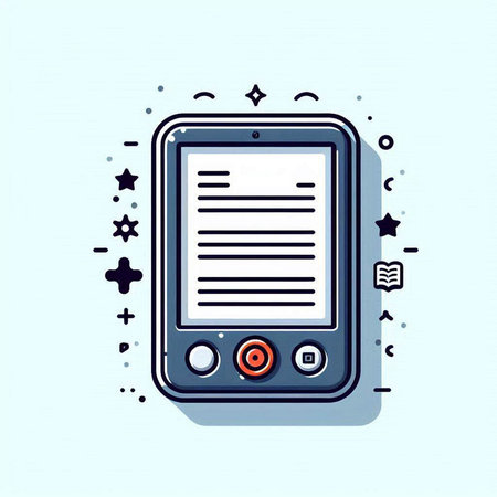 Handheld gamepad on blue background, vector illustration, eps 10のイラスト素材