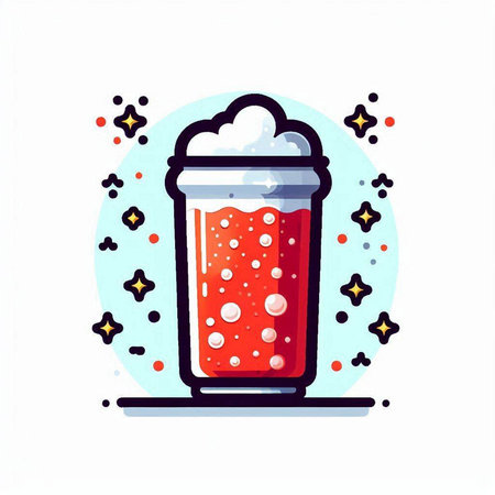 Cocktail in a glass. Vector illustration on white background.のイラスト素材
