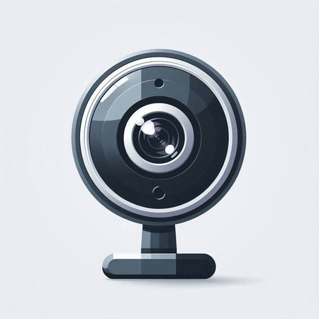 Webcam icon. Realistic illustration of webcam icon for web designのイラスト素材
