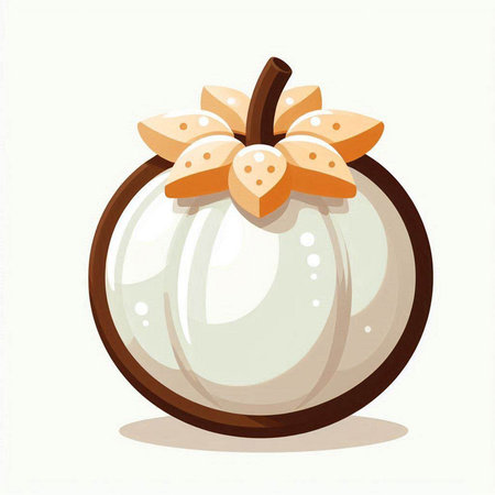 Coconut fruit isolated on a white background. Vector illustration.のイラスト素材