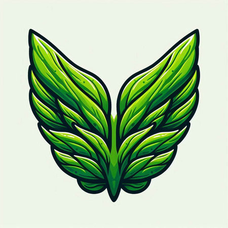 Leaf icon. Vector illustration of green leaves isolated on white background.のイラスト素材