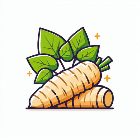 Carrot icon, vector illustration, flat design. Isolated on white background.のイラスト素材