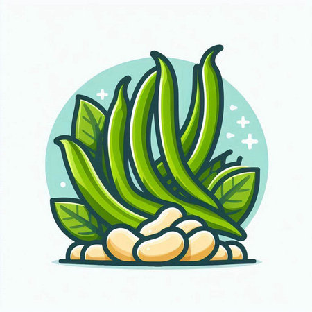 Aloe vera vector icon. Cartoon illustration of aloe vera vector icon for web designのイラスト素材
