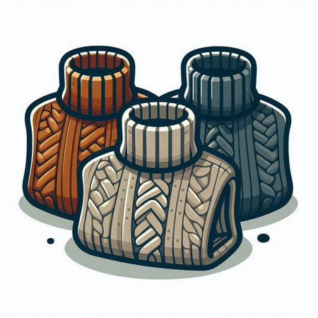 Illustration of a set of hand-carved wooden bottles.のイラスト素材
