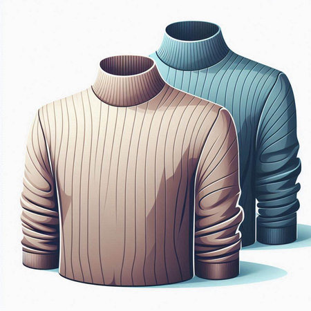 Illustration of a mannequin with a sweater on a white backgroundのイラスト素材