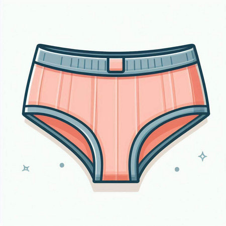 Women's underpants. Vector illustration in flat style isolated on white background.のイラスト素材