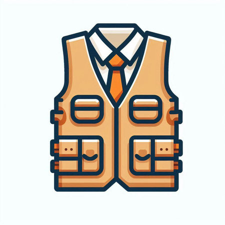 Vest, vest, jacket, waistcoat icon. Vector illustrationのイラスト素材