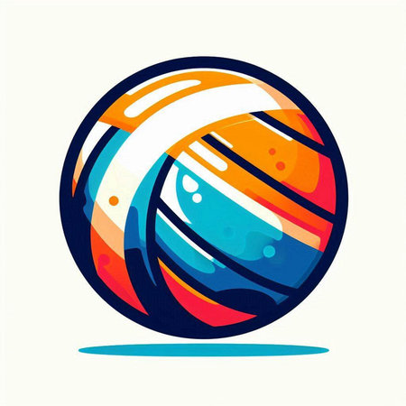 Volleyball ball icon, vector illustration. Volleyball ball icon.のイラスト素材