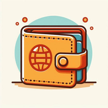 Wallet with credit cards. Vector illustration in flat design style. EPS 10のイラスト素材