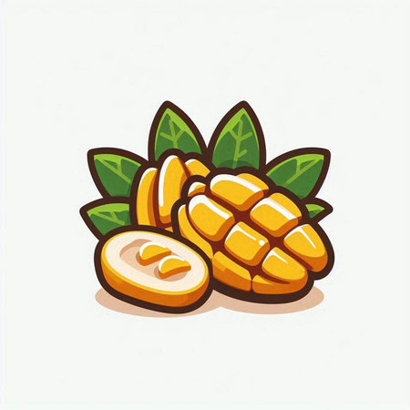 Cocoa fruit on white background. Vector illustration. Eps 10のイラスト素材