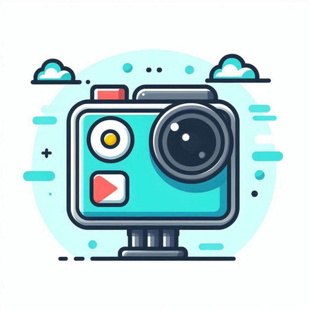 Camera icon in trendy flat style. Vector illustration. Camera icon on white background.のイラスト素材