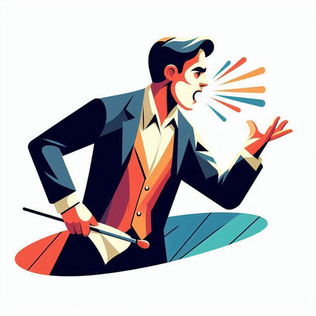 Illustration of a man with a cigar in his mouth. Vector illustration.のイラスト素材