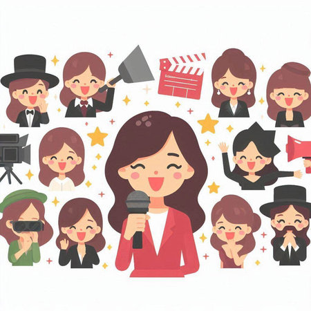 People with news on a white background. Vector illustration. Eps 10のイラスト素材