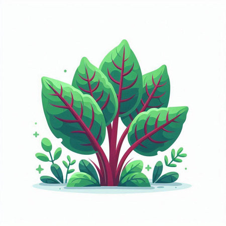 Vector illustration of green leaves. Isolated on a white background.のイラスト素材