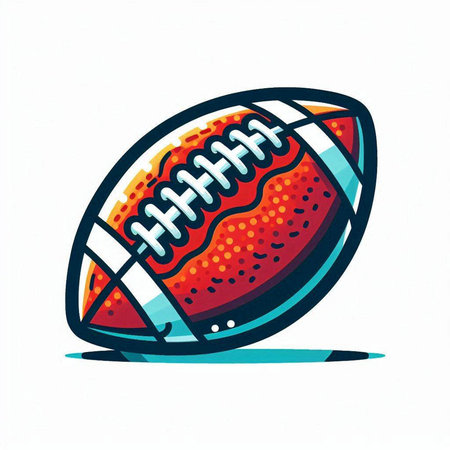 american football ball on a white background, vector illustration, eps 10のイラスト素材
