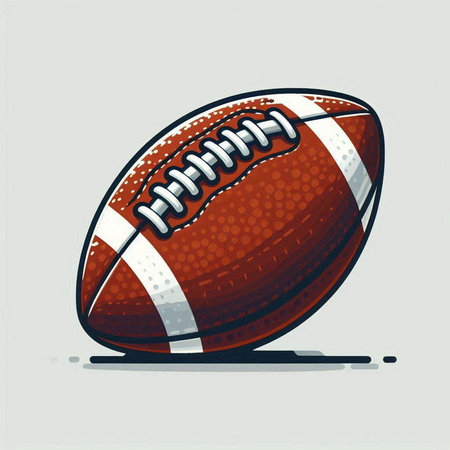 Rugby ball. Vector illustration of an american football.のイラスト素材