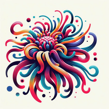 Abstract colorful background with flower. Vector illustration. EPS 10 file.のイラスト素材