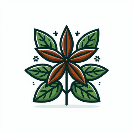 Star anise vector icon. Hand drawn star anise illustration.のイラスト素材
