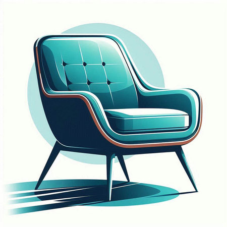 modern armchair on a white background, vector illustration, eps10のイラスト素材