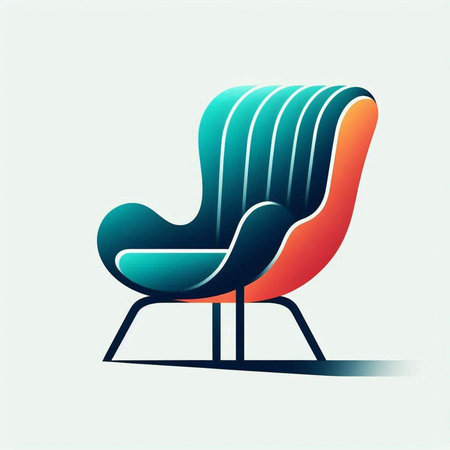 Modern armchair icon in trendy flat style. Vector illustration for your design.のイラスト素材